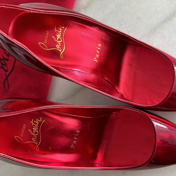 Christian Louboutin Kate Pointed Toe Red Shoes with Dust Bag - Picture 7 of 11